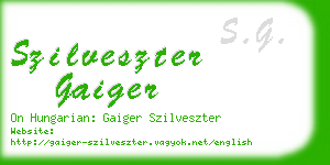 szilveszter gaiger business card